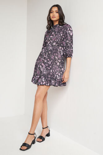 Multi Color Floral Flounce Dress, Multi Color, image 2